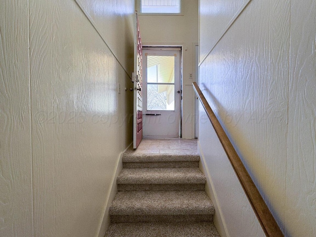 stairway with carpet