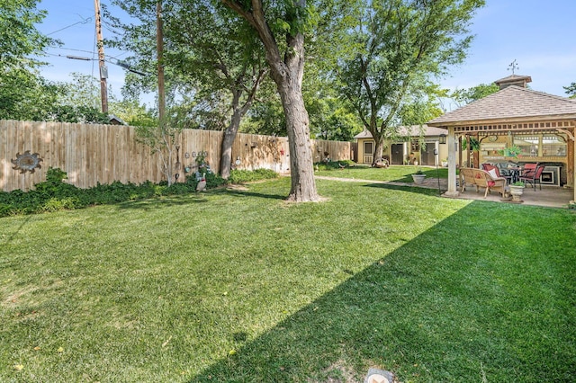 227 Ranger St, Hereford, TX 79045 - view of yard with a gazebo and a patio