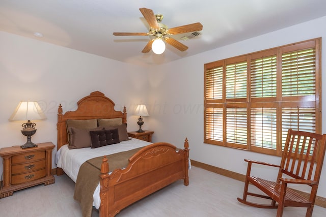 3616 Van Tassel St, Amarillo, TX 79121 - bedroom featuring multiple windows, baseboards, and ceiling fan