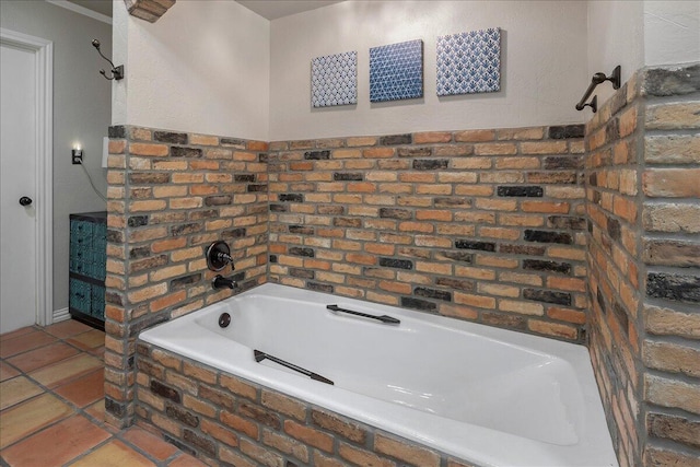 100 S Avondale St, Amarillo, TX 79106 - full bathroom with tiled tub and tile patterned flooring