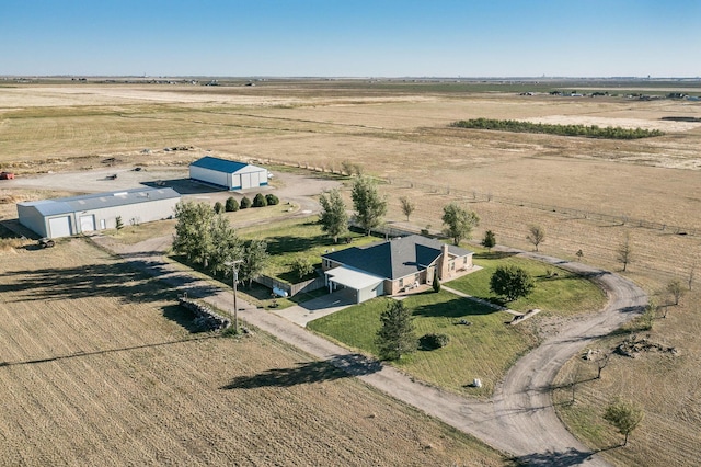 aerial view featuring a rural view