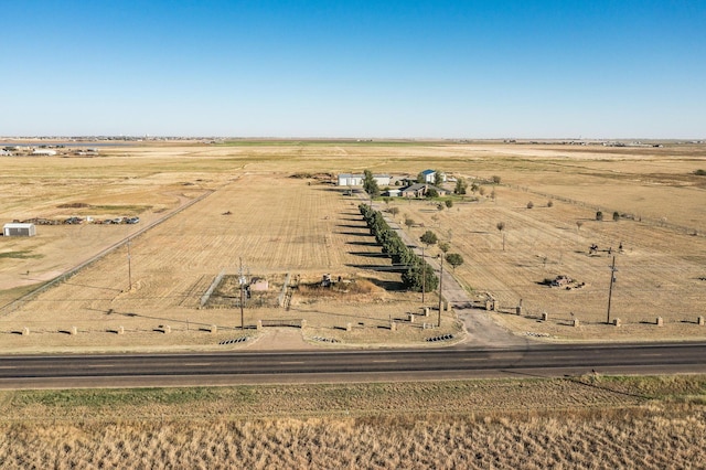 bird's eye view with a rural view