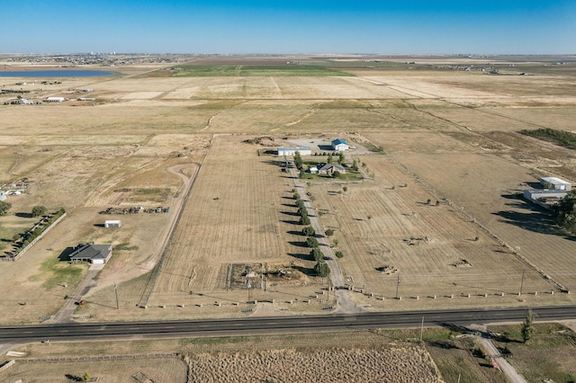 drone / aerial view with a rural view