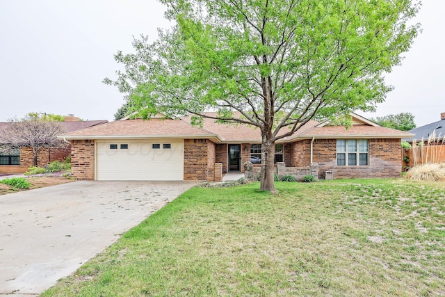1005 Bennett Dr, Dumas, TX 79029 - ranch-style home with brick siding, a garage, and concrete driveway