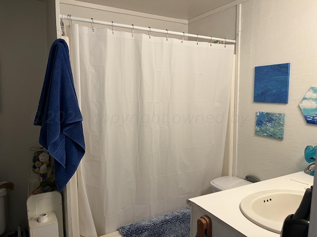 bathroom featuring toilet and vanity