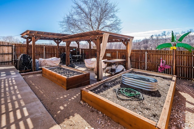 view of patio with a pergola