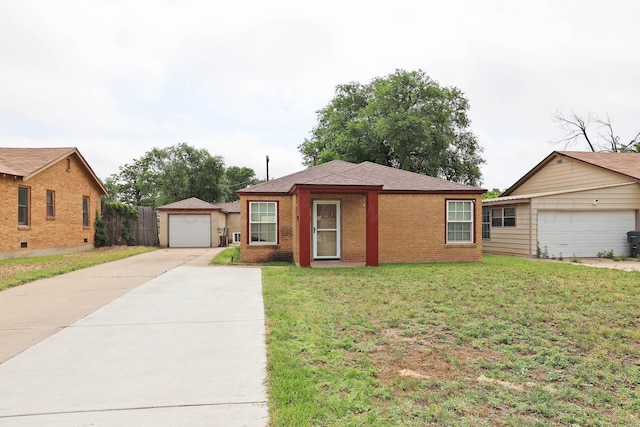 1219 S Kentucky St, Amarillo, TX 79102 - ranch-style home featuring driveway, a front yard, brick siding, and roof with shingles