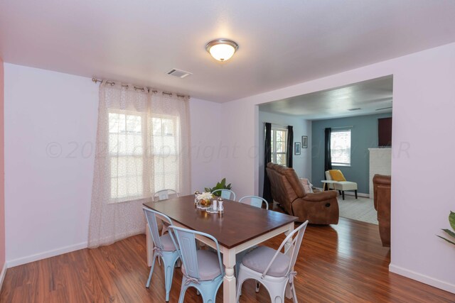 3002 S Polk St, Amarillo, TX 79109 - dining space featuring wood finished floors and baseboards