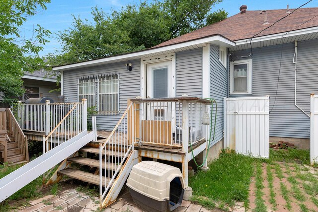 1717 S Tyler St, Amarillo, TX 79102 - wooden terrace featuring stairway