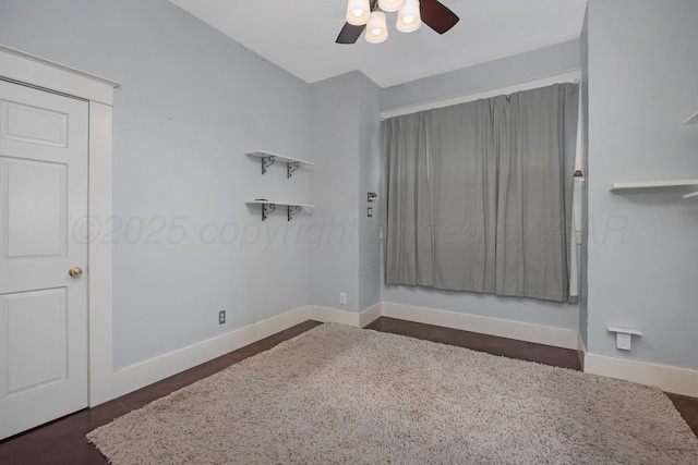 1717 S Tyler St, Amarillo, TX 79102 - unfurnished room featuring a ceiling fan and dark wood finished floors