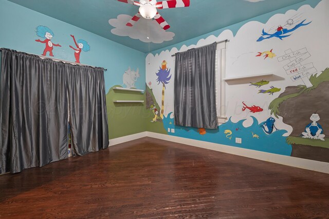 1717 S Tyler St, Amarillo, TX 79102 - empty room with wood finished floors and baseboards