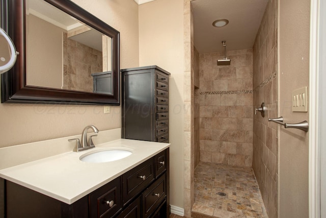 3729 Wayne St, Amarillo, TX 79109 - full bathroom featuring vanity and tiled shower
