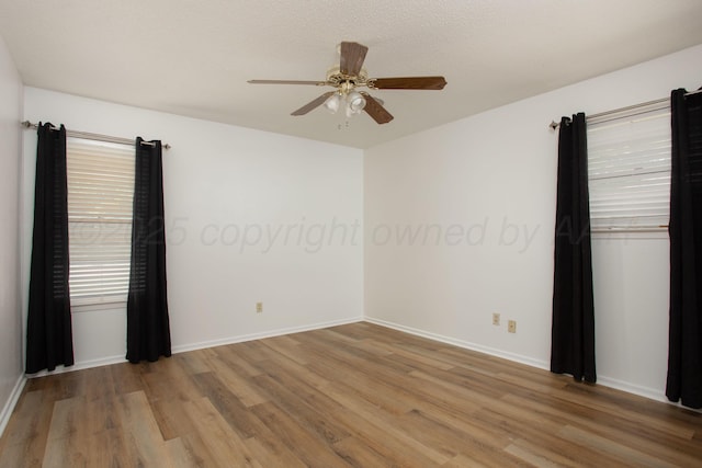 3729 Wayne St, Amarillo, TX 79109 - unfurnished room with light wood-type flooring and ceiling fan