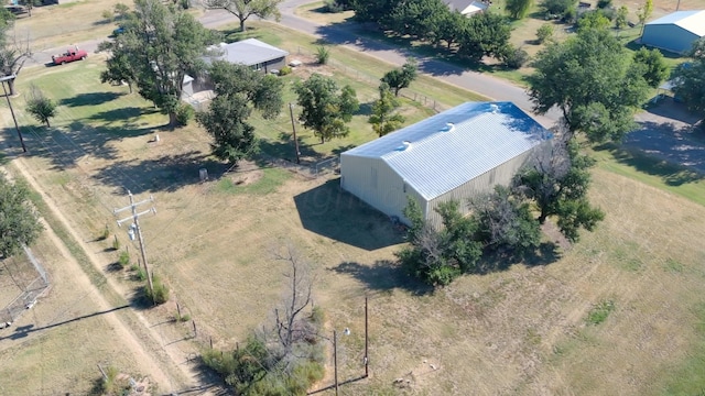 drone / aerial view with a rural view