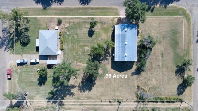 aerial view featuring a rural view