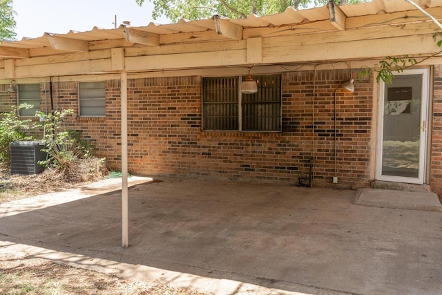 view of patio / terrace featuring central AC unit