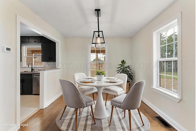 3201 S Grand St, Amarillo, TX 79103 - dining room with healthy amount of natural light and wood finished floors