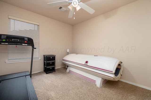 1405 SW 61st Ave, Amarillo, TX 79118 - bedroom featuring carpet and a ceiling fan