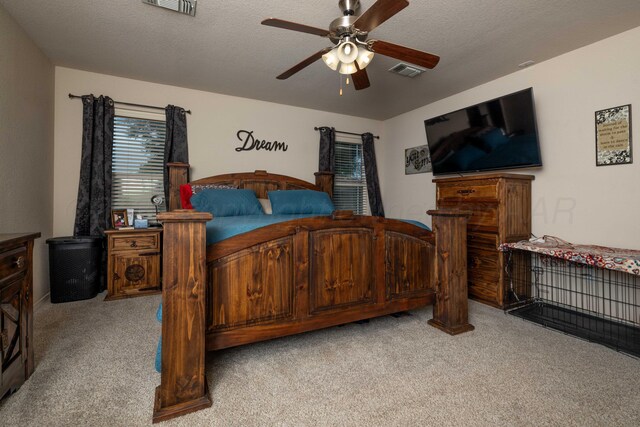 1405 SW 61st Ave, Amarillo, TX 79118 - bedroom with light colored carpet and a ceiling fan