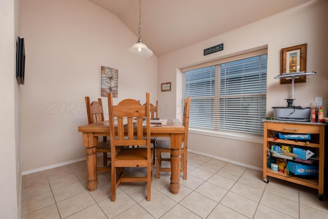 1405 SW 61st Ave, Amarillo, TX 79118 - dining space featuring lofted ceiling and light tile patterned flooring