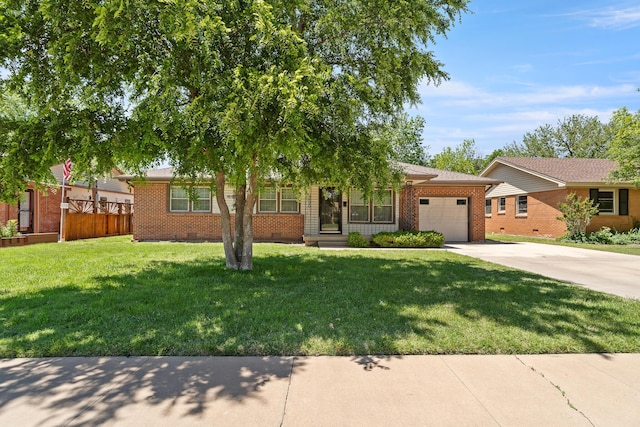 3620 Nebraska St, Amarillo, TX 79109 - single story home with brick siding, driveway, an attached garage, and crawl space