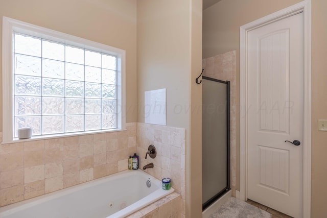 7409 Columbus Dr, Amarillo, TX 79118 - bathroom with a shower stall and a whirlpool tub