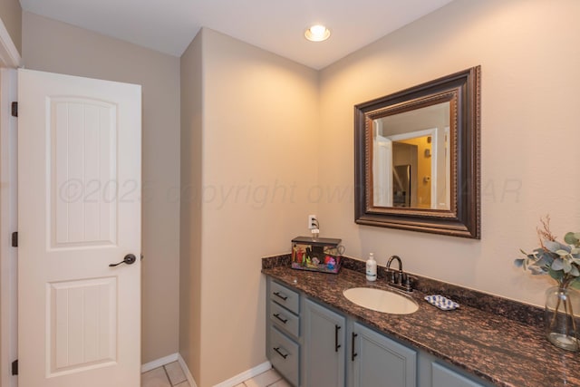 8507 Barstow Dr, Amarillo, TX 79118 - bathroom featuring vanity and tile patterned flooring