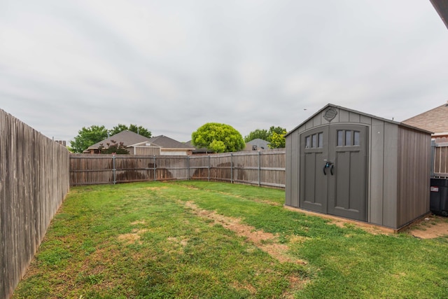 8507 Barstow Dr, Amarillo, TX 79118 - fenced backyard featuring a shed