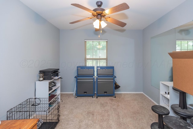 8507 Barstow Dr, Amarillo, TX 79118 - miscellaneous room featuring carpet floors and a ceiling fan