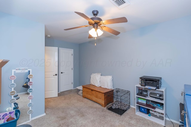 8507 Barstow Dr, Amarillo, TX 79118 - game room with a ceiling fan and carpet flooring