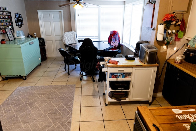 1611 S Palo Duro St, Amarillo, TX 79106 - dining space featuring light tile patterned floors and ceiling fan