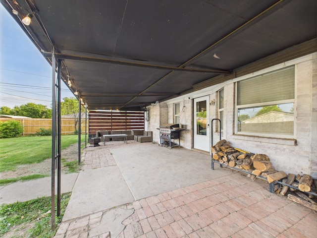 2600 Comanche Trl, Pampa, TX 79065 - view of patio featuring area for grilling and outdoor lounge area
