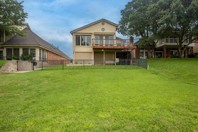 25 Crenshaw St, Amarillo, TX 79124 - back of house with a deck and stucco siding