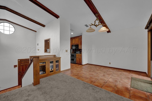 25 Crenshaw St, Amarillo, TX 79124 - unfurnished living room with light tile patterned floors and baseboards