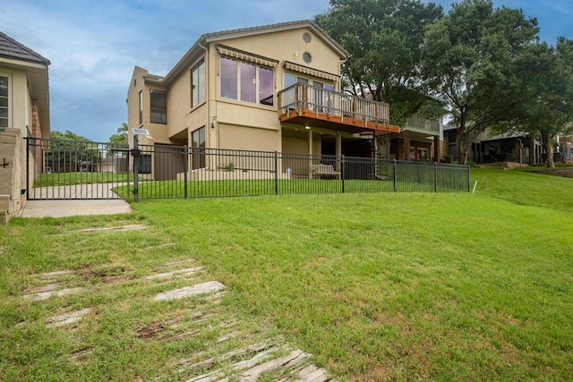 25 Crenshaw St, Amarillo, TX 79124 - rear view of property with a deck, stucco siding, and an attached garage
