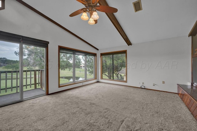 25 Crenshaw St, Amarillo, TX 79124 - unfurnished living room featuring carpet and a ceiling fan