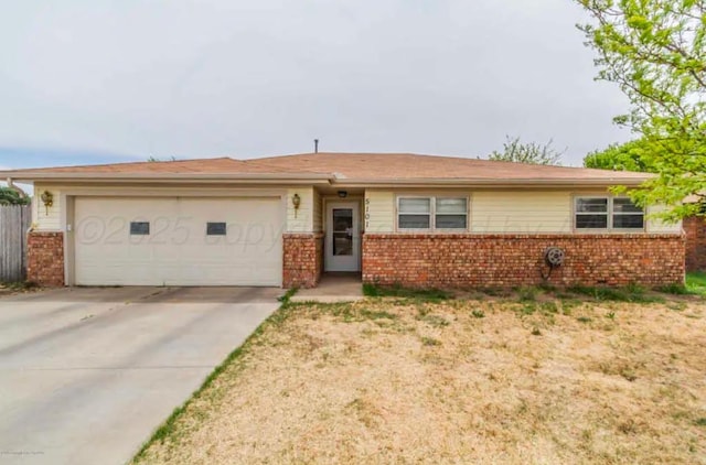 ranch-style house featuring a garage