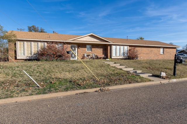 view of single story home