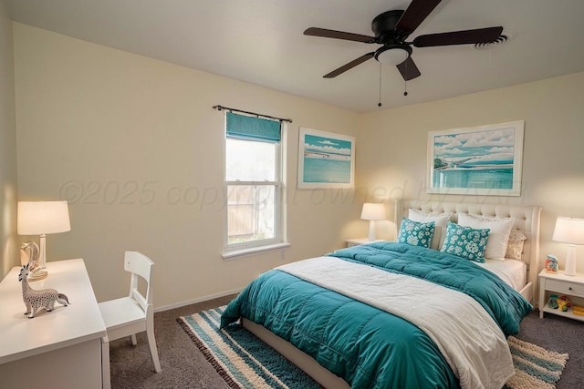 5207 While A Way Rd, Amarillo, TX 79109 - bedroom featuring carpet floors and a ceiling fan