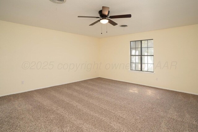 5207 While A Way Rd, Amarillo, TX 79109 - carpeted empty room with a ceiling fan and baseboards