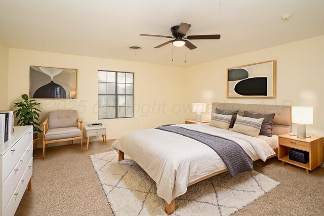 5207 While A Way Rd, Amarillo, TX 79109 - bedroom featuring carpet flooring and a ceiling fan