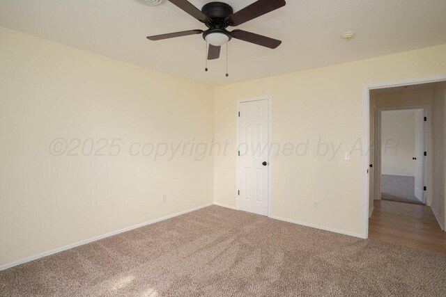 5207 While A Way Rd, Amarillo, TX 79109 - carpeted empty room featuring a smoke detector and ceiling fan