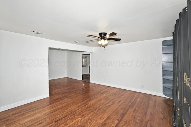 1603 SW 35th Ave, Amarillo, TX 79109 - unfurnished room with ceiling fan, wood finished floors, and baseboards