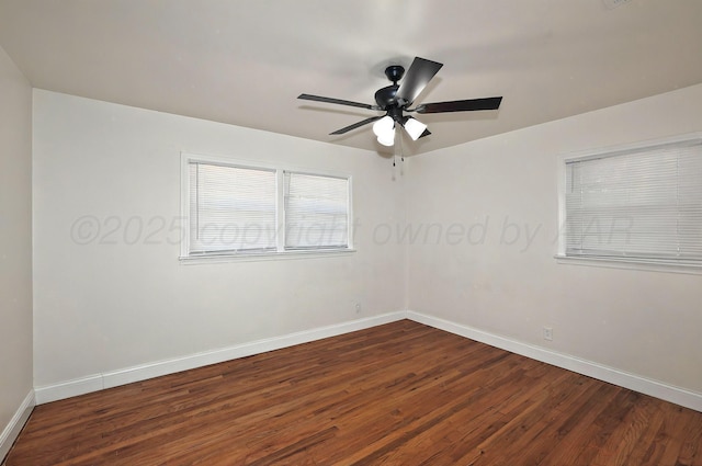 1603 SW 35th Ave, Amarillo, TX 79109 - unfurnished room with baseboards, wood finished floors, and a ceiling fan