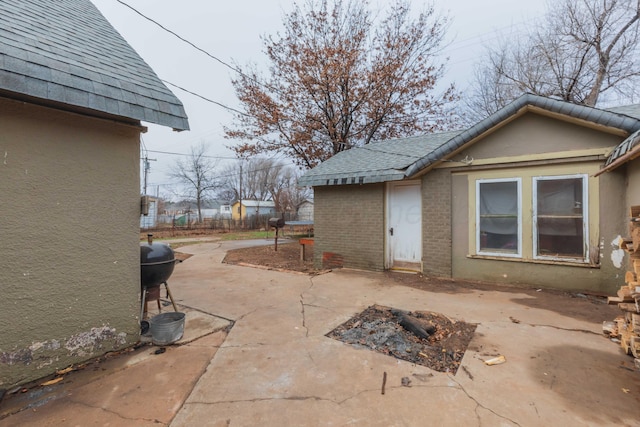 view of patio with area for grilling