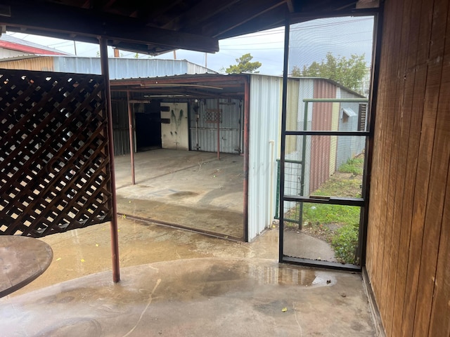 view of patio / terrace with an outdoor structure