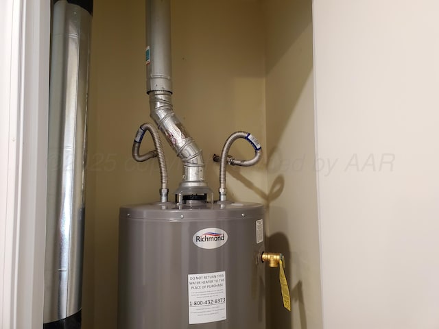 utilities featuring gas water heater