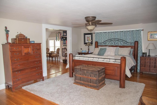 2122 S Hayden St, Amarillo, TX 79109 - bedroom featuring wood finished floors and a ceiling fan