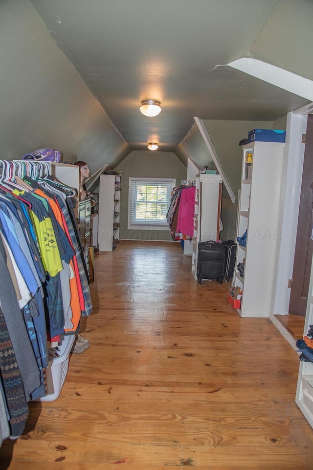 2122 S Hayden St, Amarillo, TX 79109 - spacious closet with vaulted ceiling and hardwood / wood-style flooring
