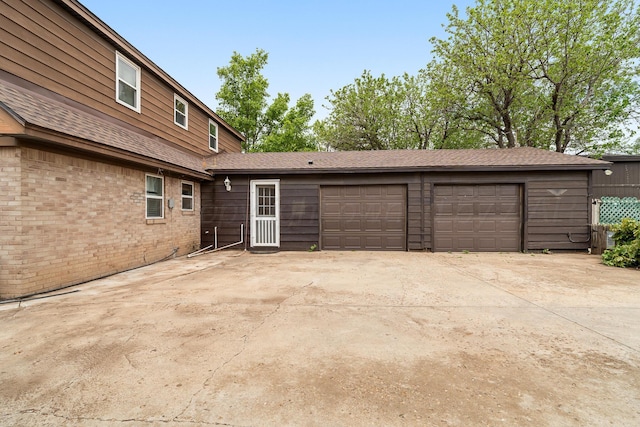 garage with driveway